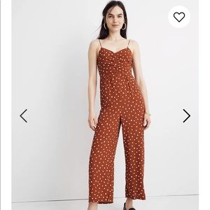 Lightweight silky Madewell jumpsuit, burnt clay